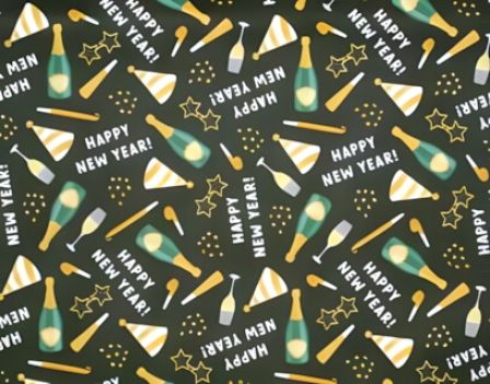 Happy New Year Celebration dog collar #7